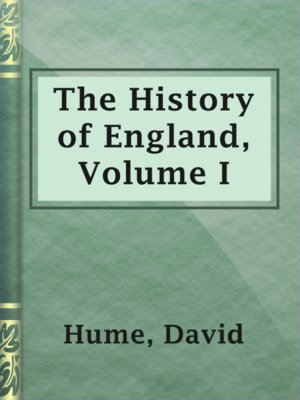 cover image of The History of England, Volume I